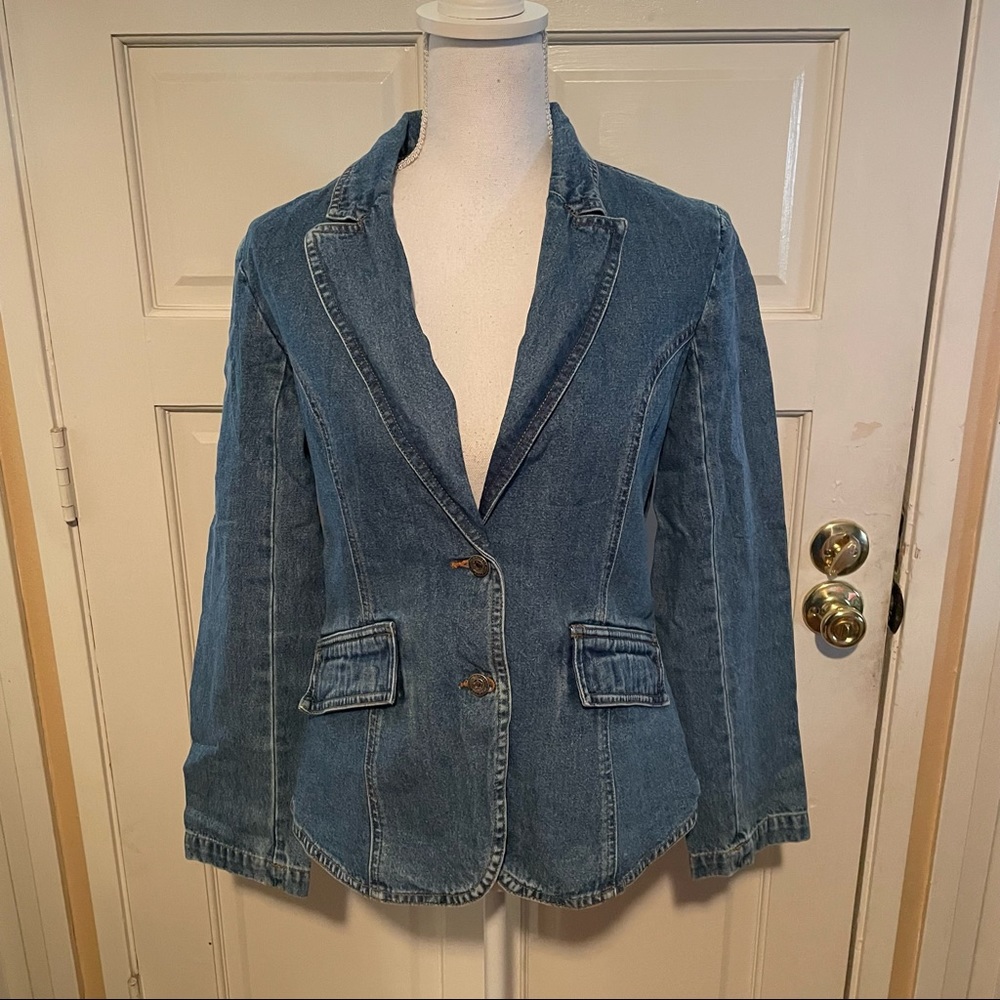 Women's Denim Blazer Jacket